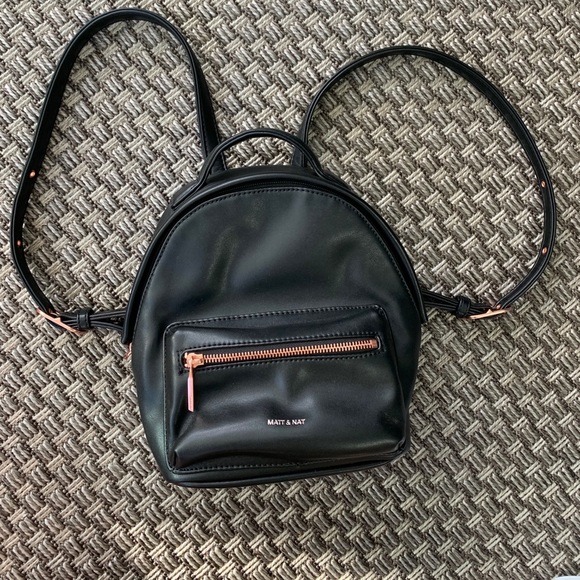 matt and nat rose gold backpack